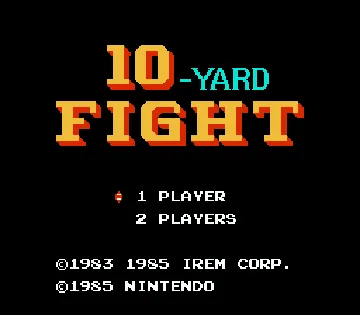 10-Yard Fight (USA, Europe) screen shot title